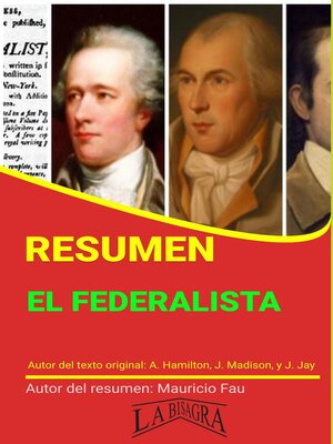 cover image of Resumen de El Federalista de A. Hamilton, J. Madison y J. Jay